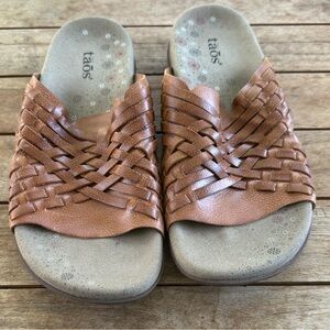 Taos Guru Leather Slip on Sandals 7